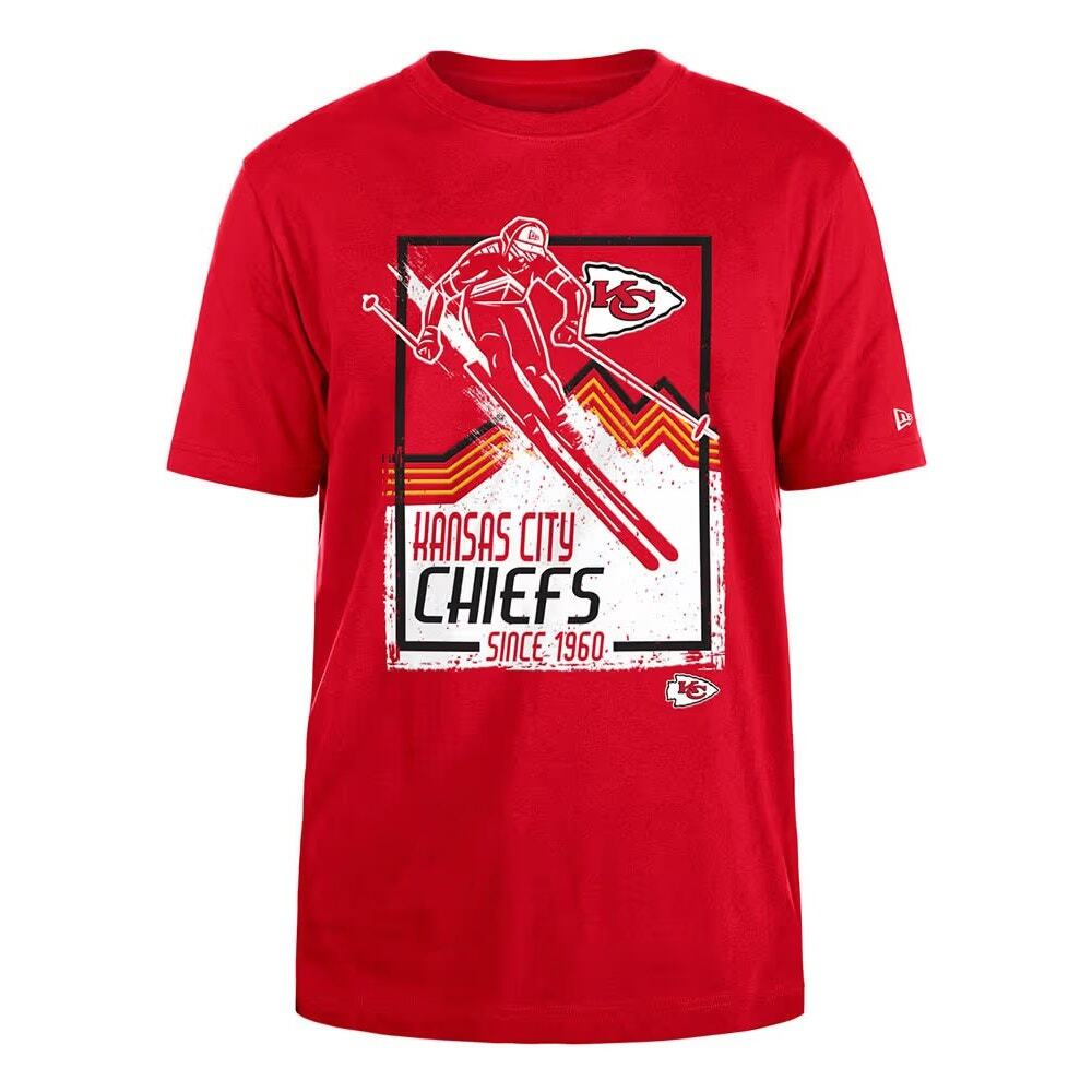 New Era Men's Kansas City Chiefs Red Lift Pass Short Sleeve T Shirt Size L‎
